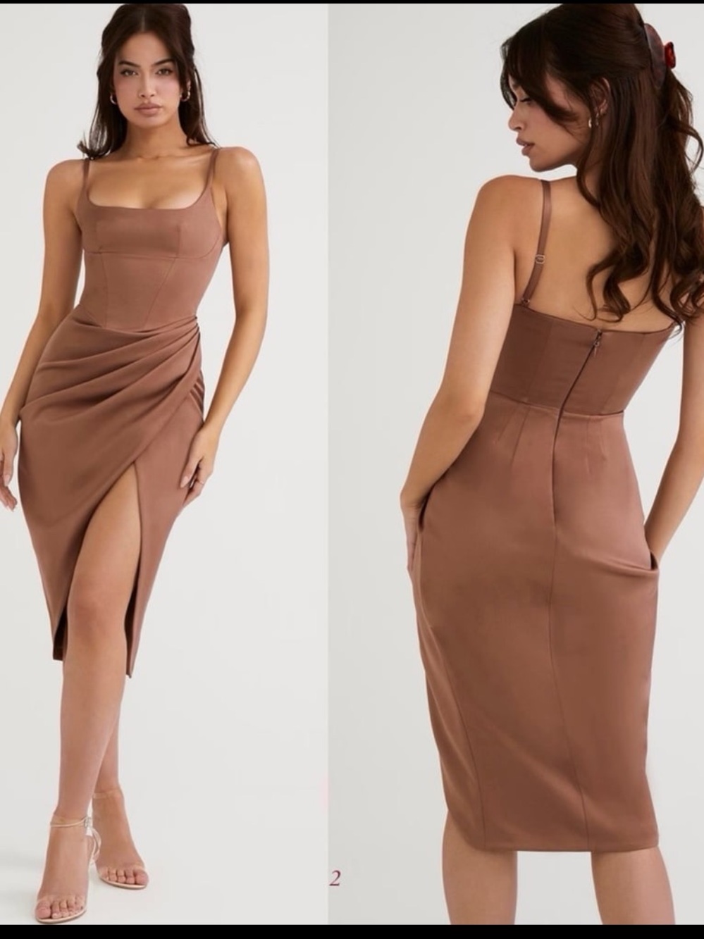 house of cb Satin Dress - Bronze